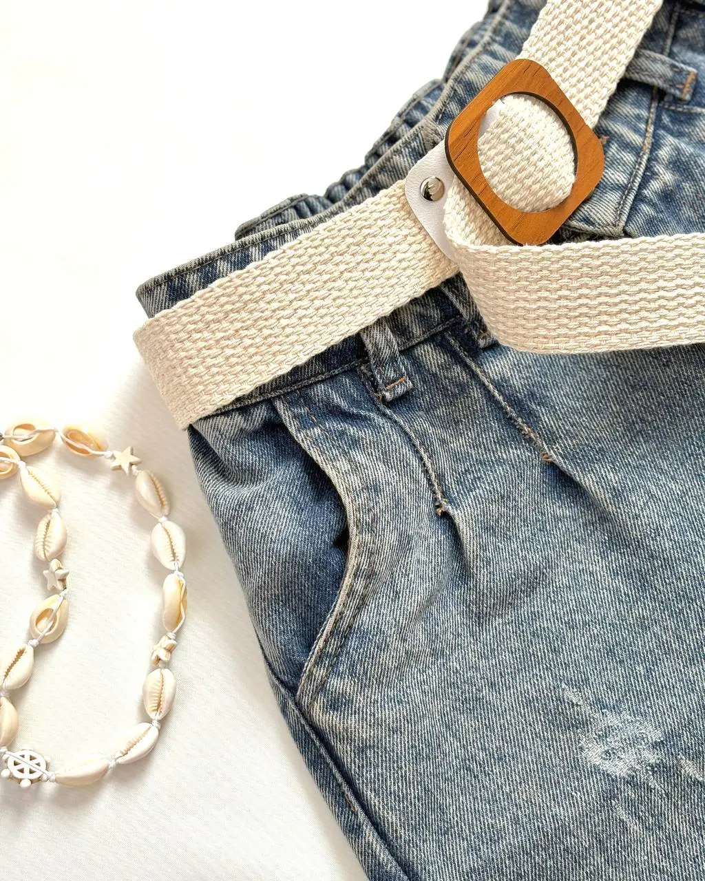 کمربند کنفی سفید